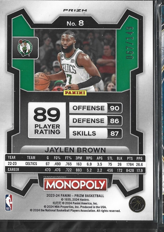 Jaylen Brown Monopoly Pink /149