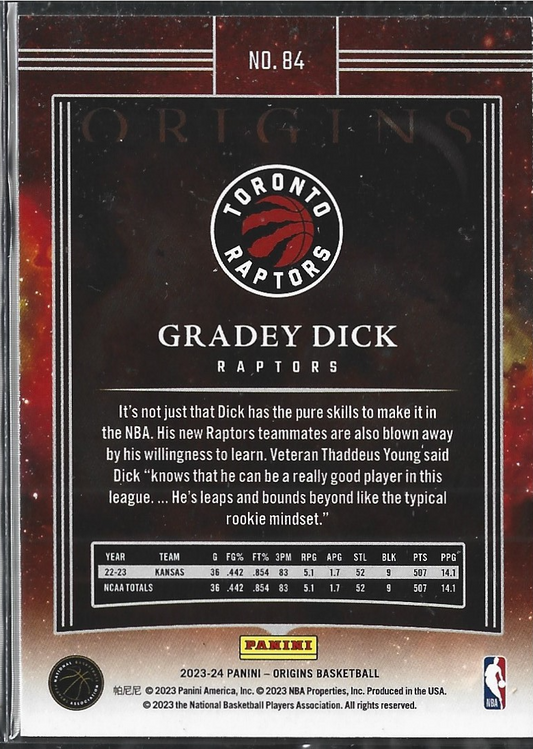 Gradey Dick Origins /115