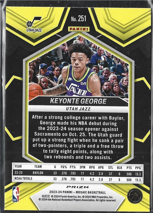 Keyonte George NBA Debut Yellow