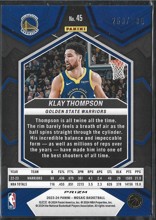 Klay Thompson Mosaic Red Seismic /299