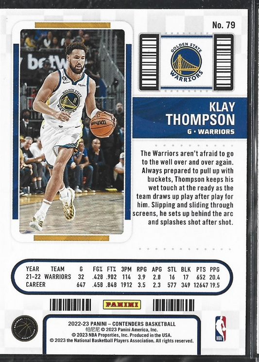 Klay Thompson Season Ticket 2022-23