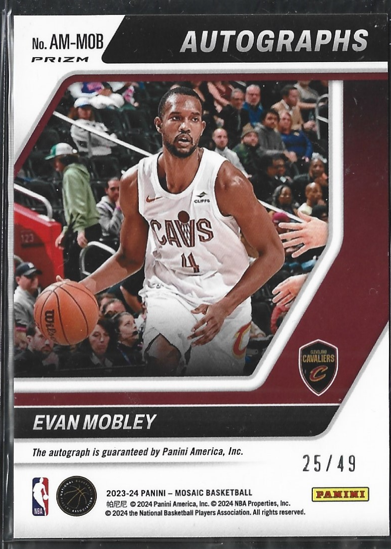 Evan Mobley Mosaic Autographs Blue /49
