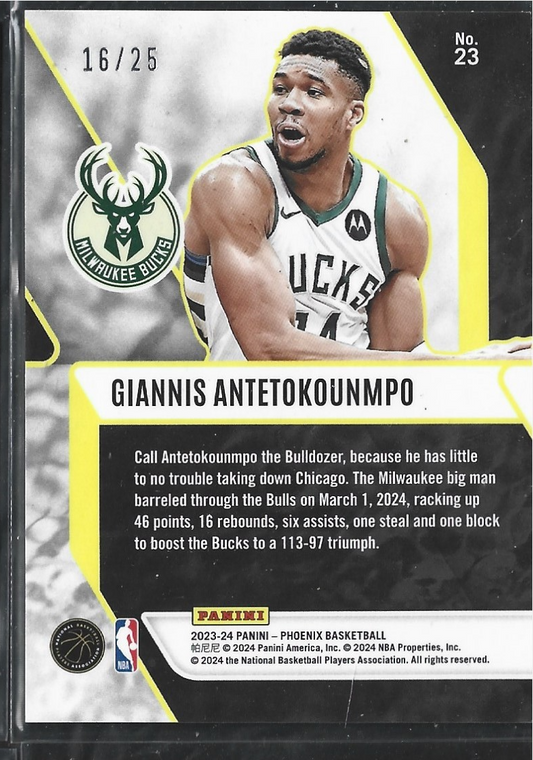 Giannis Antetokounmpo Fade to Black Pink Cracked Ice /25