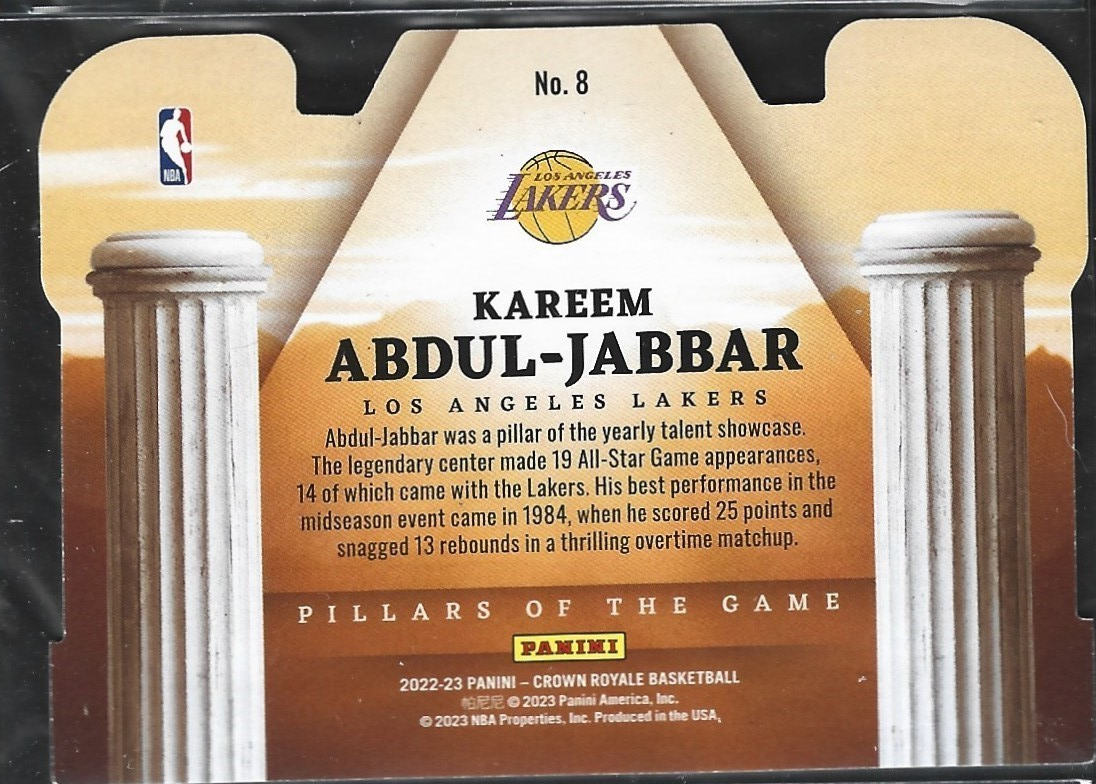 Kareem Abdul-Jabbar Pillars of the Game /99