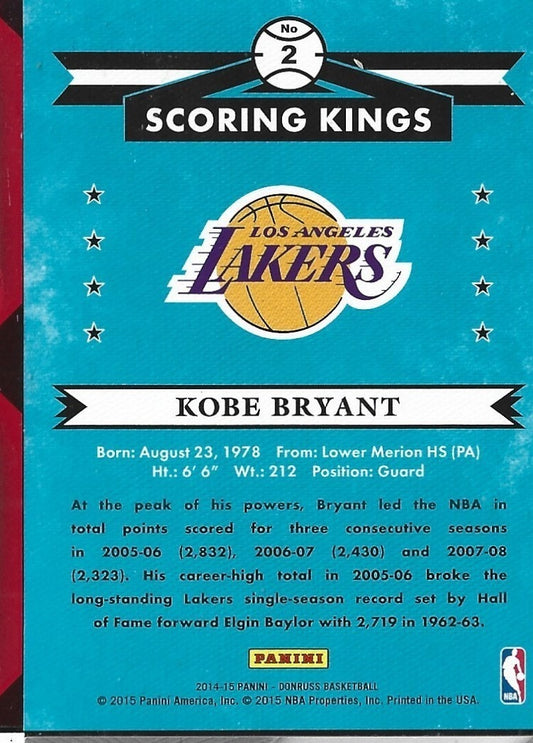 Kobe Bryant Donruss Scoring Kings /254