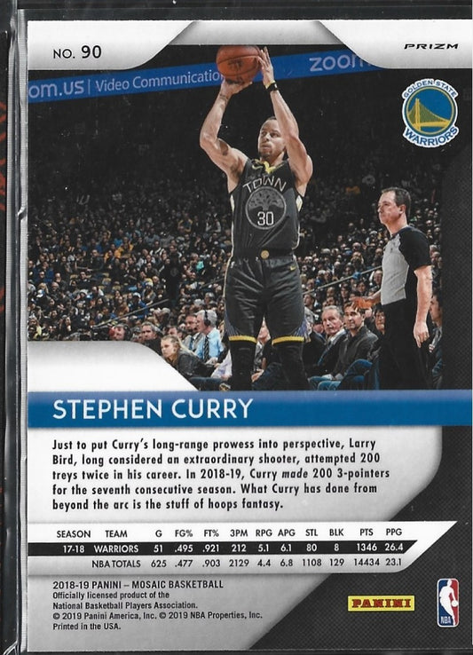 Stephen Curry Prizm Silver Mosaic