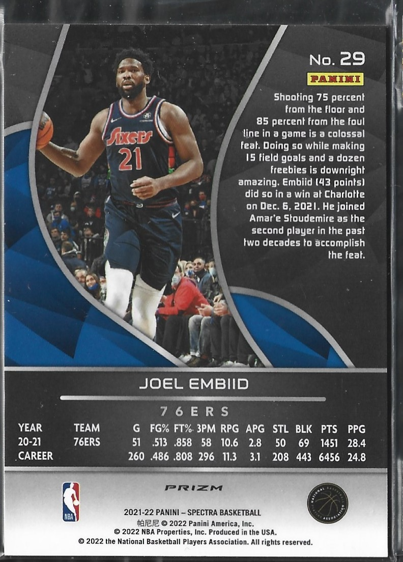 Joel Embiid Spectra Silver