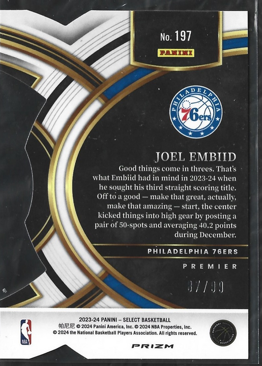 Joel Embiid Premier Purple Diecut /99