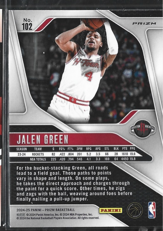 Jalen Green Prizm Red Cracked Ice