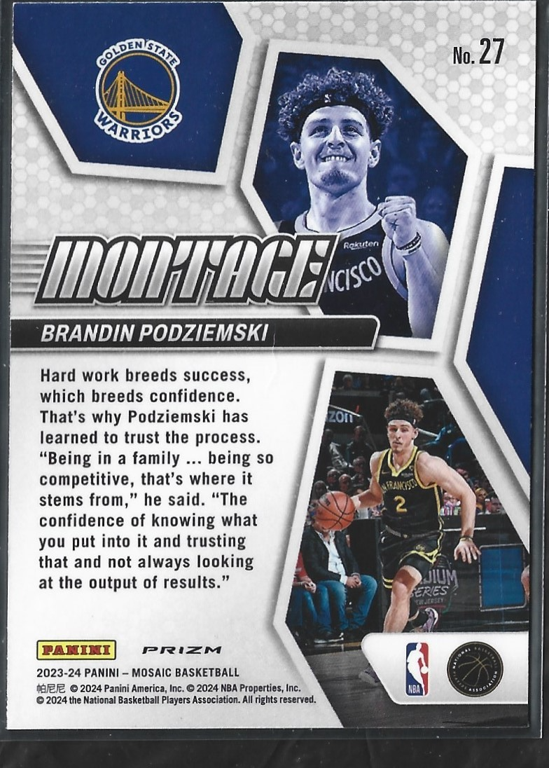 Brandin Podziemski Montage Mosaic