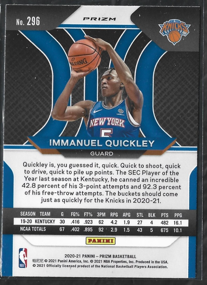 Immanuel Quickley Prizm RC RWB