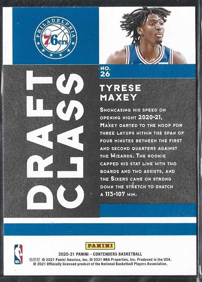 Tyrese Maxey Draft Class RC