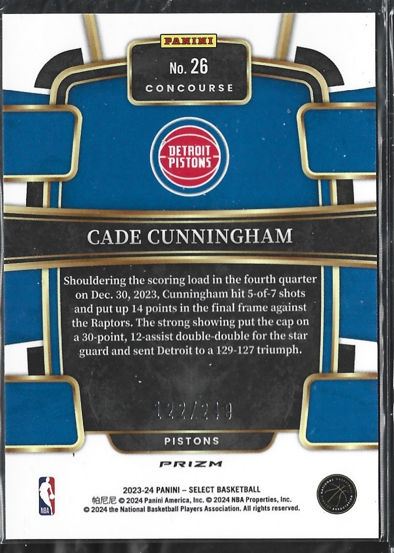 Cade Cunningham Concourse Blue Scope /249