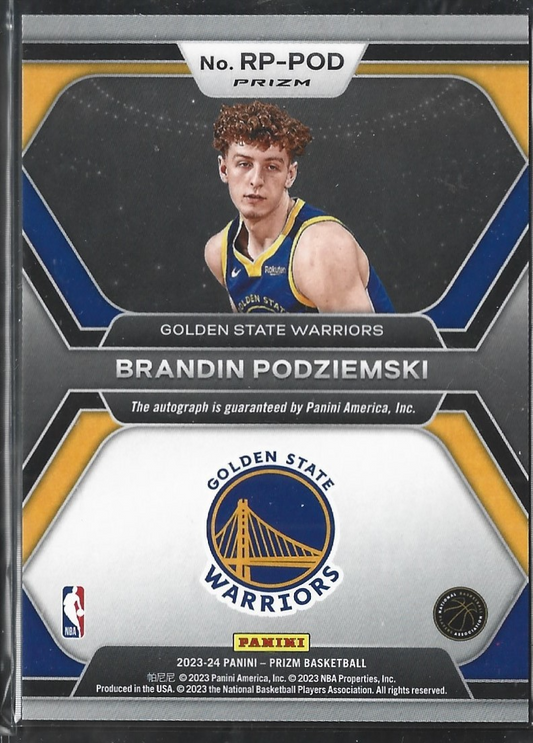 Brandin Podziemski Rookie Penmanship