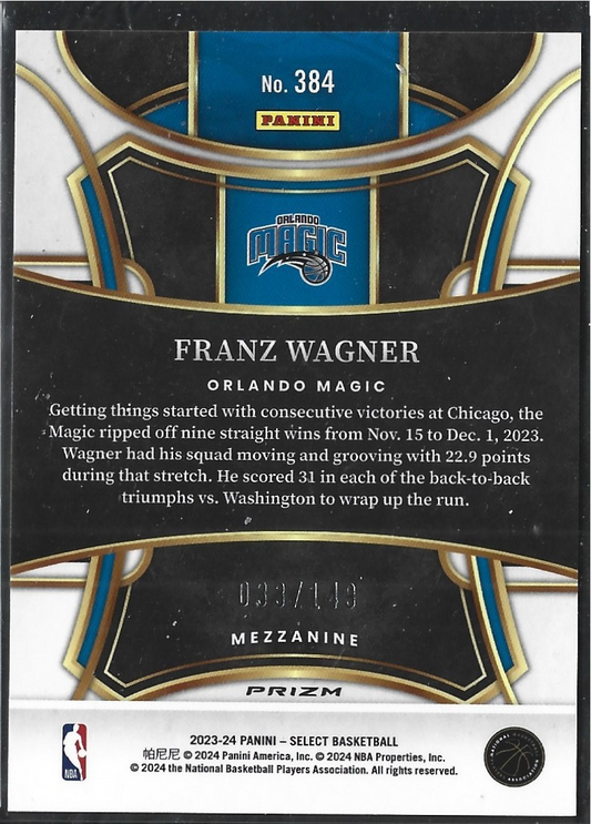 Franz Wagner Select Mezzanine White /149