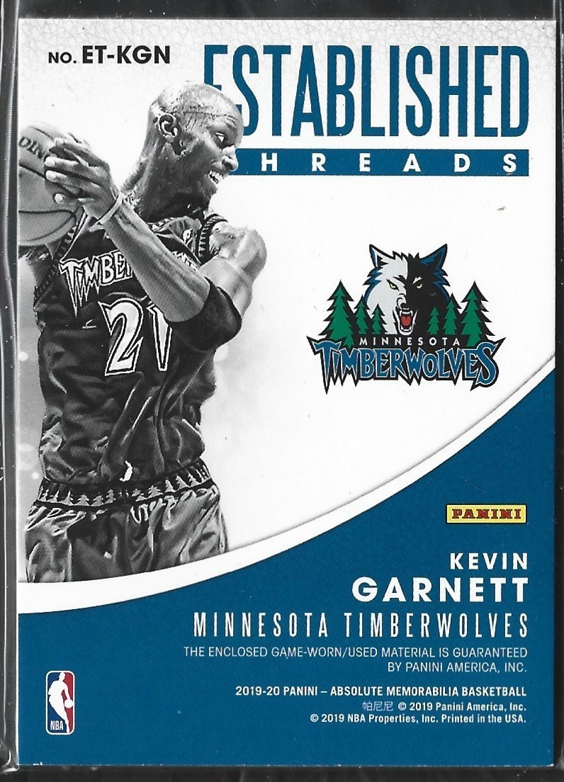 Kevin Garnett Established Threads Game Used