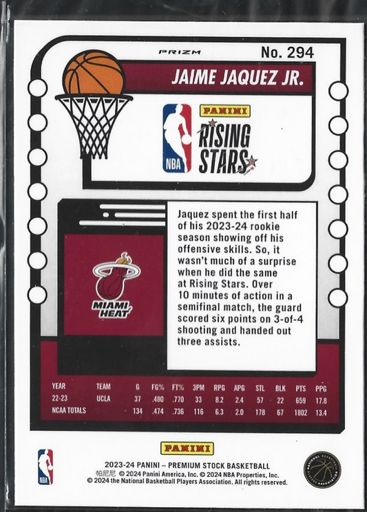 Jaime Jaquez Jr. Hoops Premium Rising Stars Cracked Ice