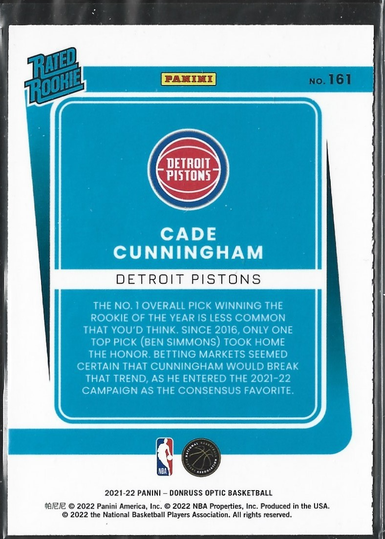 Cade Cunningham Optic RC