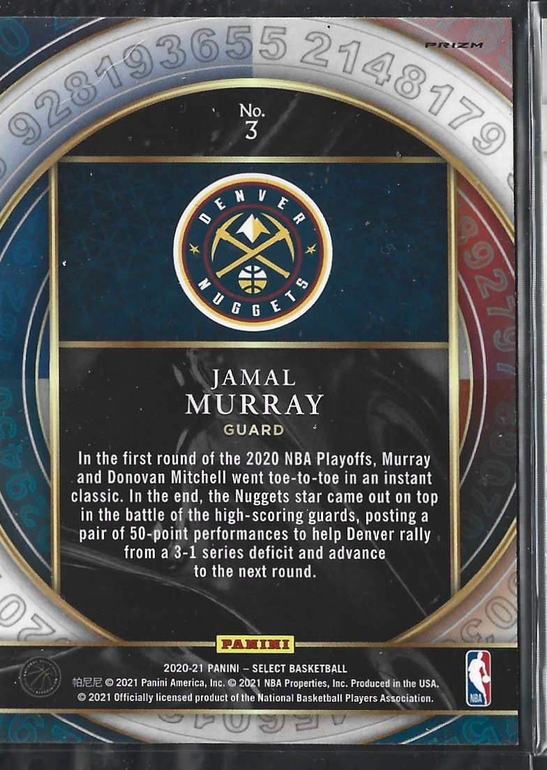 Jamal Murray Select Numbers Silver