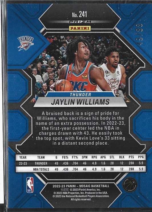 Jaylin Williams Mosaic Red Yellow /88