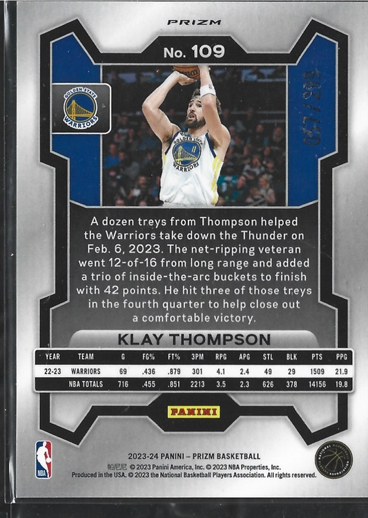 Klay Thompson Red /299