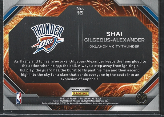Shai Gilgeous-Alexander Fireworks Silver