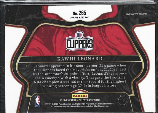 Kawhi Leonard Courtside Redwave