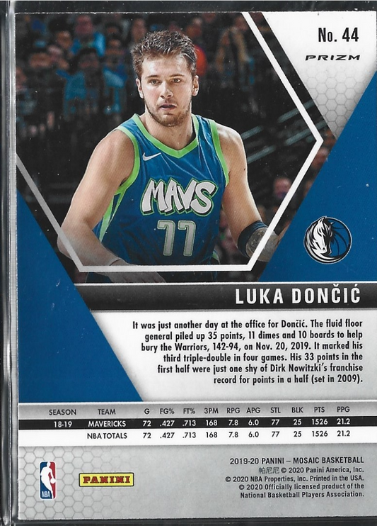Luka Doncic Mosaic Silver
