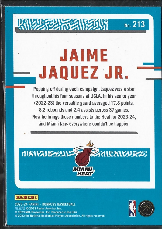 Jaime Jaquez Jr. Donruss Hyper Red