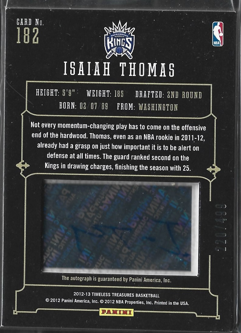 Isaiah Thomas Glass Rookie /499
