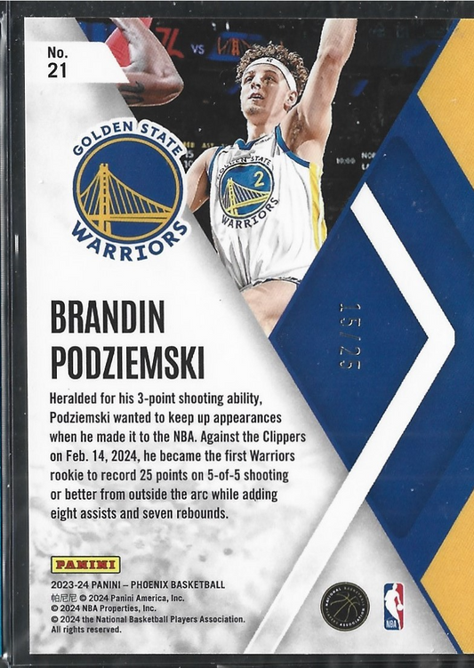 Brandin Podziemski Instant Phenom Cracked Ice /25
