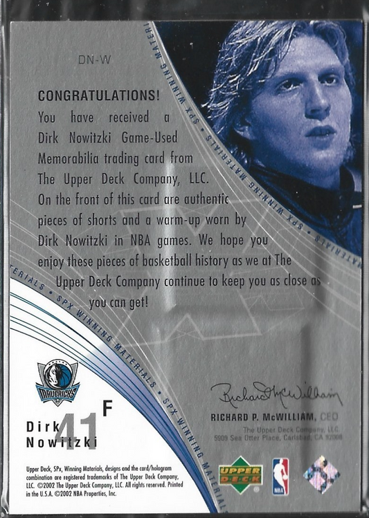Dirk Nowitzki Winning Materials Game Used