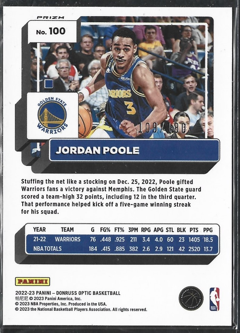 Jordan Poole Optic Blue Sparkle /180