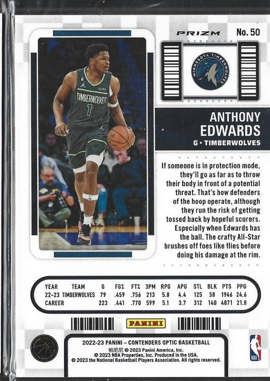 Anthony Edwards Season Ticket Silver