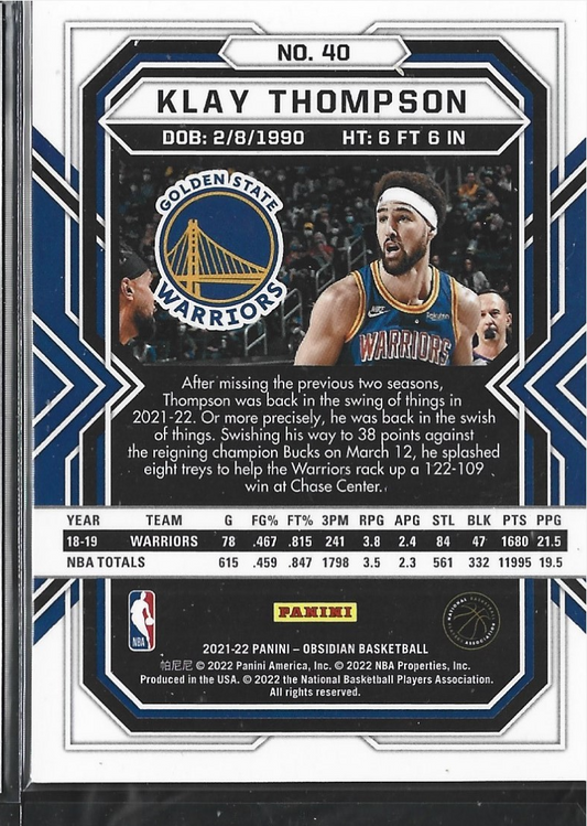 Klay Thompson Obsidian Pulsar