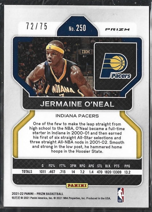 Jermaine O'neal Prizm Purple Fastbreak Disco /75