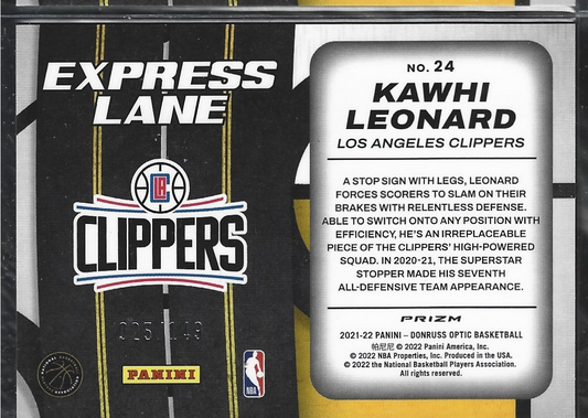 Kawhi Leonard Express Lane Lime /149