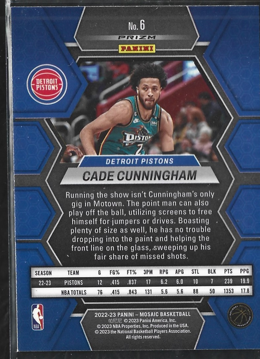 Cade Cunningham Mosaic Red