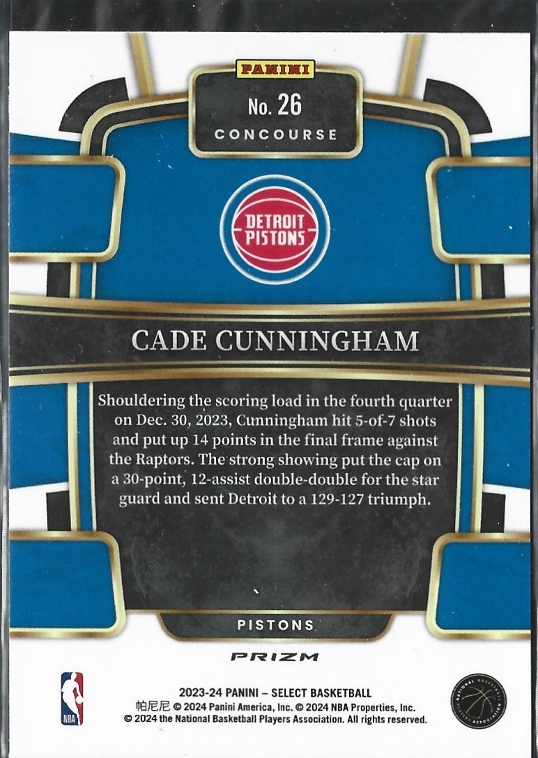 Cade Cunningham Concourse Flash