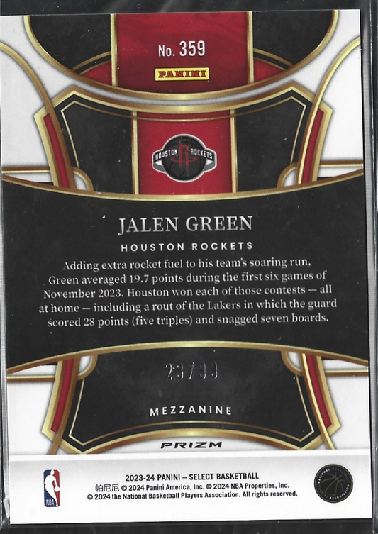 Jalen Green Mezzanine Blue Flash /99