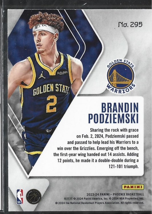 Brandin Podziemski Phoenix Purple Cracked Ice