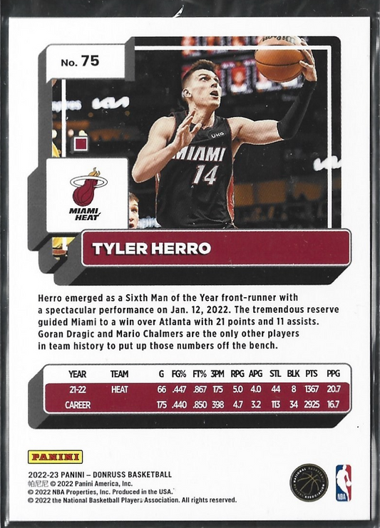 Tyler Herro Donruss Blue Laser /25