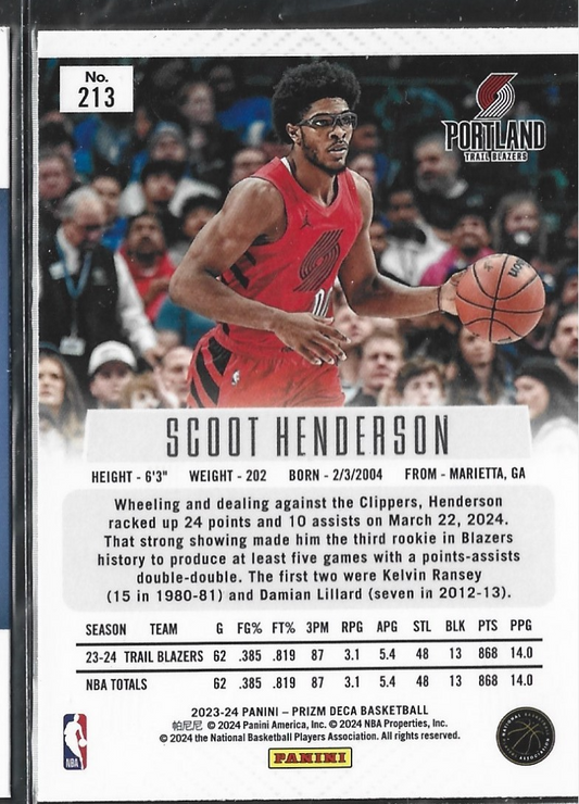 Scoot Henderson Prizm Deca