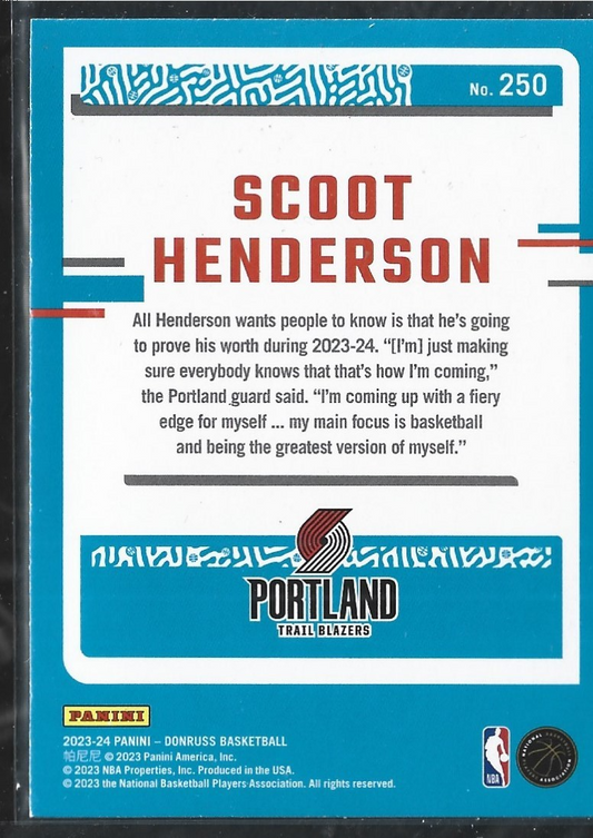 Scoot Henderson Donruss Infinite