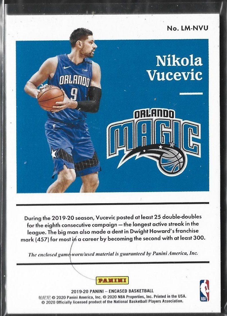 Nikola Vucevic Encased Game Used /199