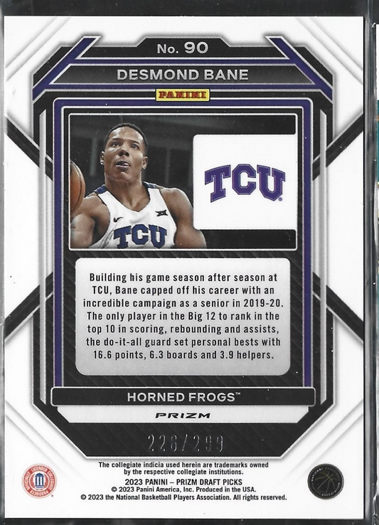 Desmond Bane Prizm Draft Picks Red /299