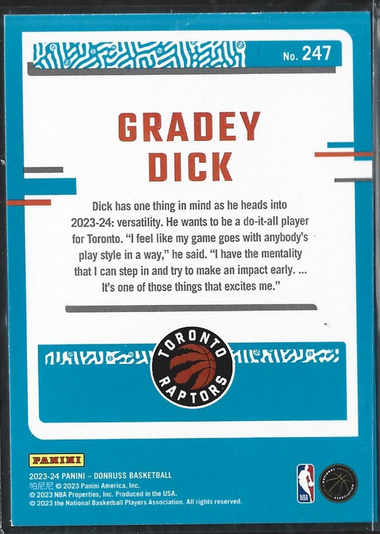 Gradey Dick Donruss Red Hyper