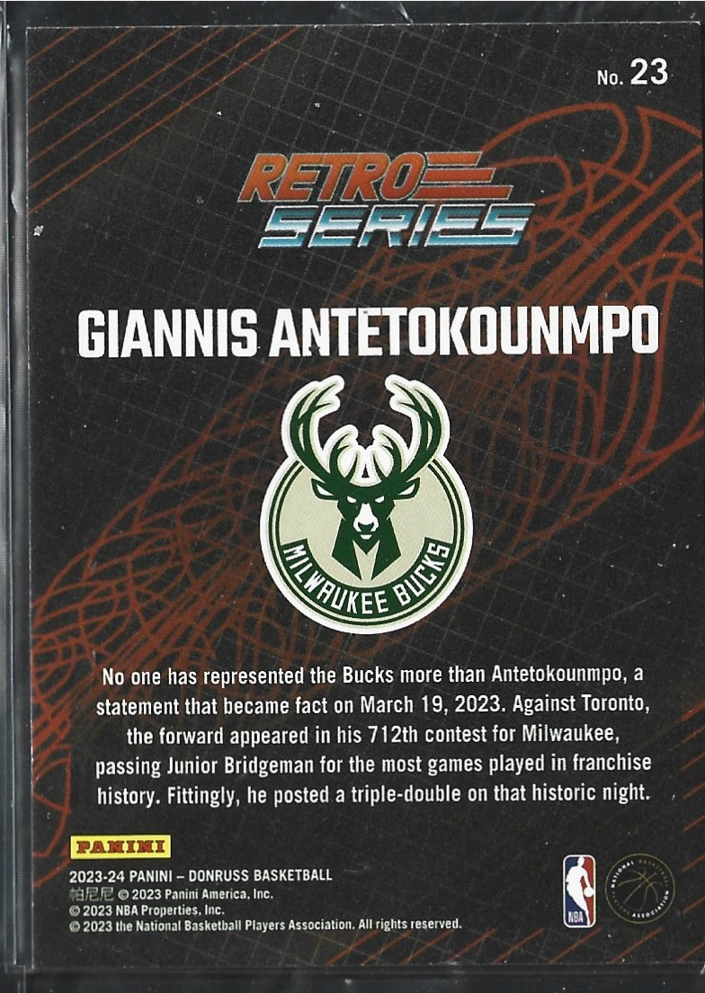 Giannis Antetokounmpo Retro Series Press Proof