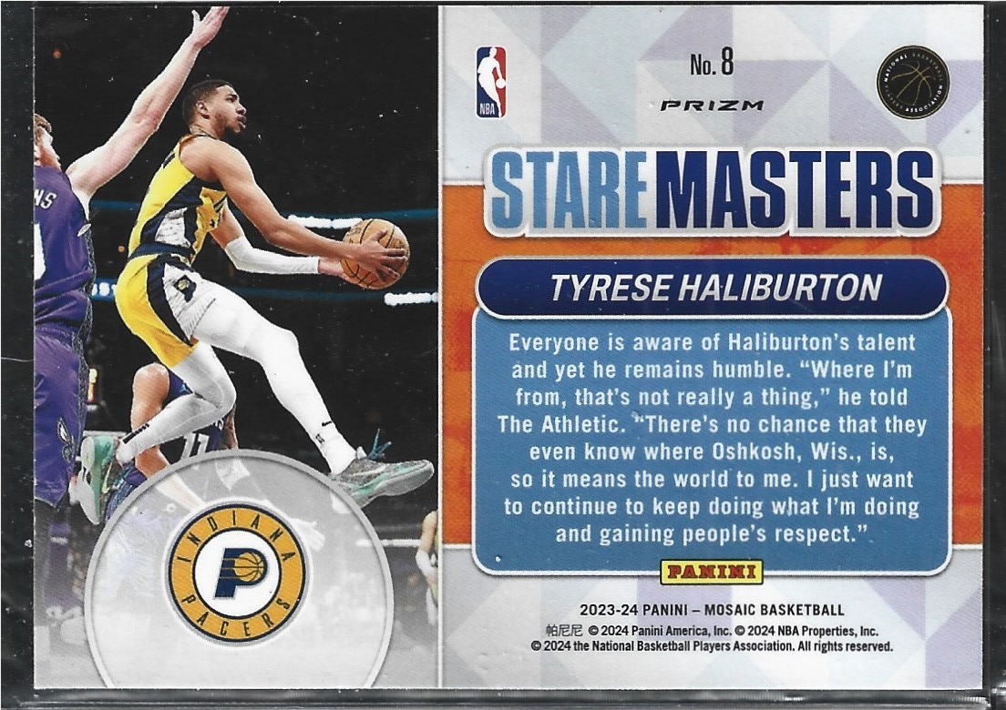 Tyrese Haliburton Stare Masters Silver Mosaic