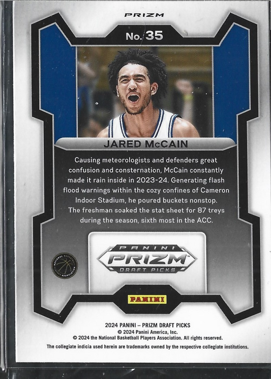 Jared Mccain Prizm Red Cracked Ice
